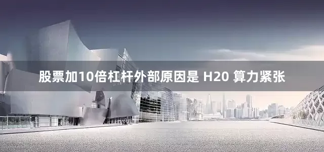 股票加10倍杠杆外部原因是 H20 算力紧张